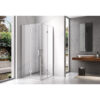 Square shower cabin R-KZ08C Chrome 900x900mm glass 6mm