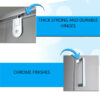 Square shower cabin R-KZ04 C Chrome 900x900mm glass 6mm