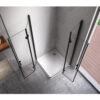 Square shower cabin R-KZ08A Black 700x700mm glass 6mm