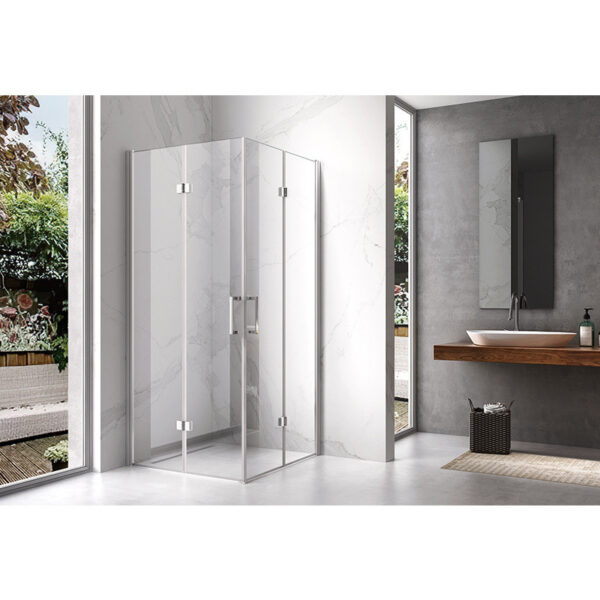 Square shower cabin R-KZ08B Chrome 800x800mm glass 6mm