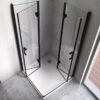Square shower cabin R-KZ08B Black 800x800mm glass 6mm