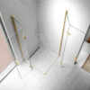 Square shower cabin R-KZ08B Gold 800x800mm glass 6mm