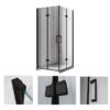 Square shower cabin R-KZ08C Black 900x900mm glass 6mm