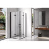 Square shower cabin R-KZ08C Black 900x900mm glass 6mm