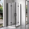 Square shower cabin R-KZ08C Black 900x900mm glass 6mm