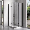 Square shower cabin R-KZ08C Black 900x900mm glass 6mm