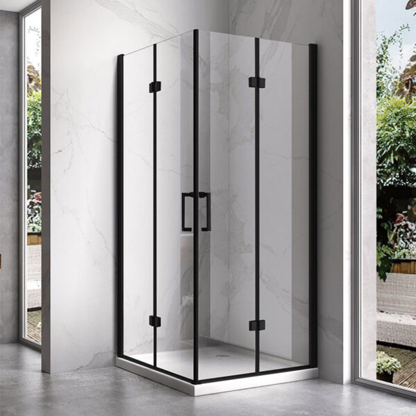 Square shower cabin R-KZ08C Black 900x900mm glass 6mm