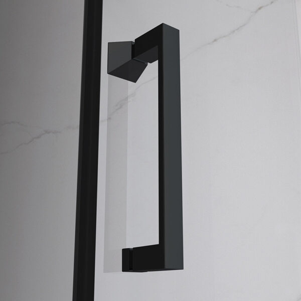 Square shower cabin R-KZ08C Black 900x900mm glass 6mm