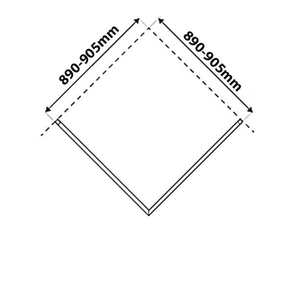 Square shower cabin R-KZ08C Black 900x900mm glass 6mm