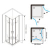 Square shower cabin R-KZ08C Gold 900x900mm glass 6mm