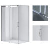 Rectangular shower cabin S-KZ203B Chrome 1100x800mm, Glass 8mm