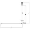 Square shower cabin R-KZ1180B Chrome 900x900mm glass 6mm