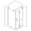 Square shower cabin R-KZ1180B Chrome 900x900mm glass 6mm