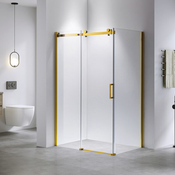 Rectangular shower cabin S-KZ202C Gold 1200x900mm, Glass 8mm