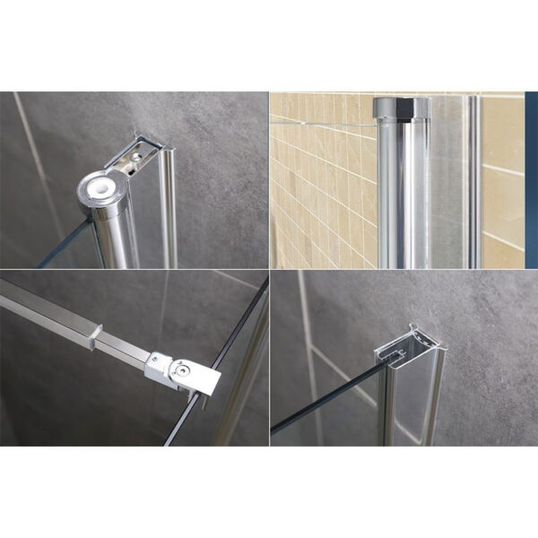 Square shower cabin R-KZ1190A Chrome 800x800mm glass 6mm