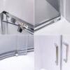 Square shower cabin R-KZ102A Chrome 800x800mm glass 6mm