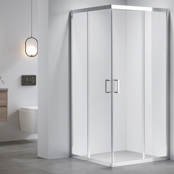 Square shower cabin R-KZ102B Chrome 900x900mm glass 6mm