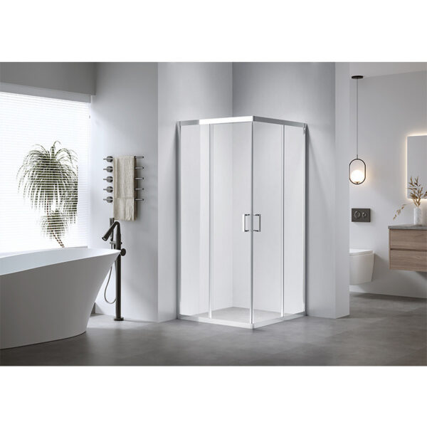 Square shower cabin R-KZ102B Chrome 900x900mm glass 6mm
