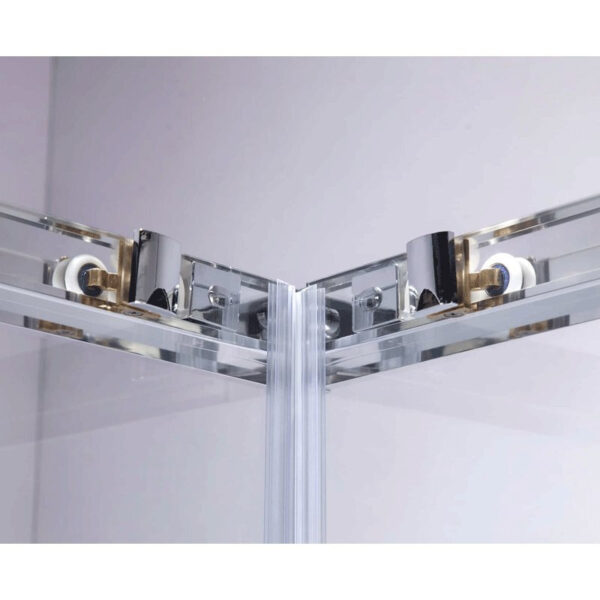 Square shower cabin R-KZ102B Chrome 900x900mm glass 6mm