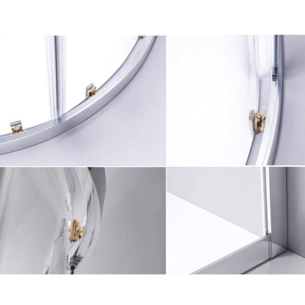 Square shower cabin R-KZ102B Chrome 900x900mm glass 6mm