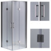 Square shower cabin R-KZ1270A Chrome 700x700mm glass 6mm