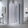 Square shower cabin R-KZ1270A Chrome 700x700mm glass 6mm