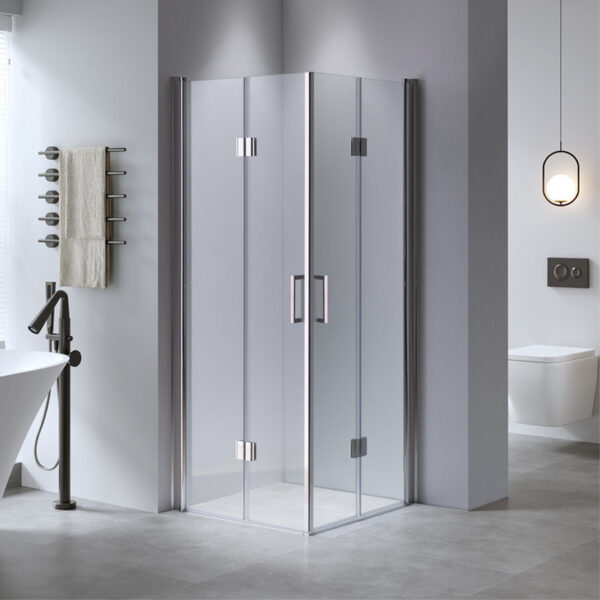 Square shower cabin R-KZ1270A Chrome 700x700mm glass 6mm
