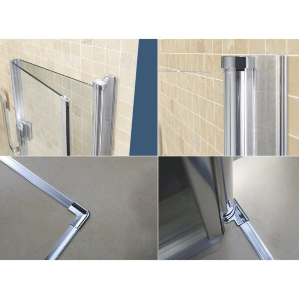 Square shower cabin R-KZ1270A Chrome 700x700mm glass 6mm