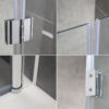 Square shower cabin R-KZ1270A Chrome 700x700mm glass 6mm
