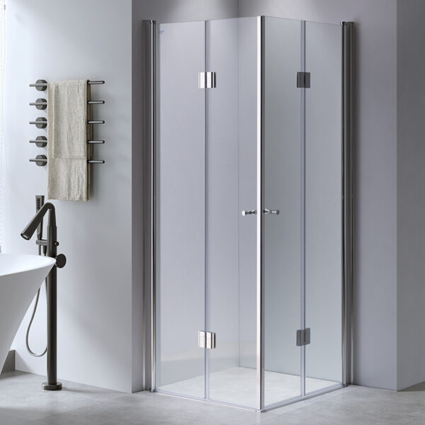 Square shower cabin R-KZ1290A Chrome 800x800mm glass 6mm