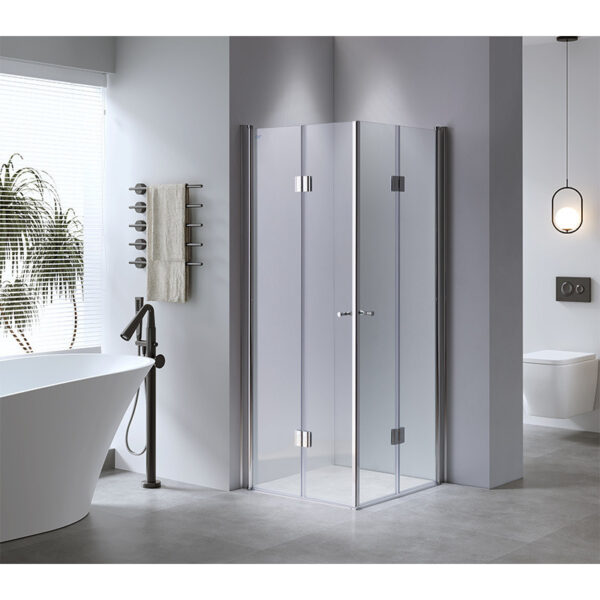 Square shower cabin R-KZ1290A Chrome 800x800mm glass 6mm