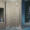 Square shower cabin R-KZ1290A Chrome 800x800mm glass 6mm