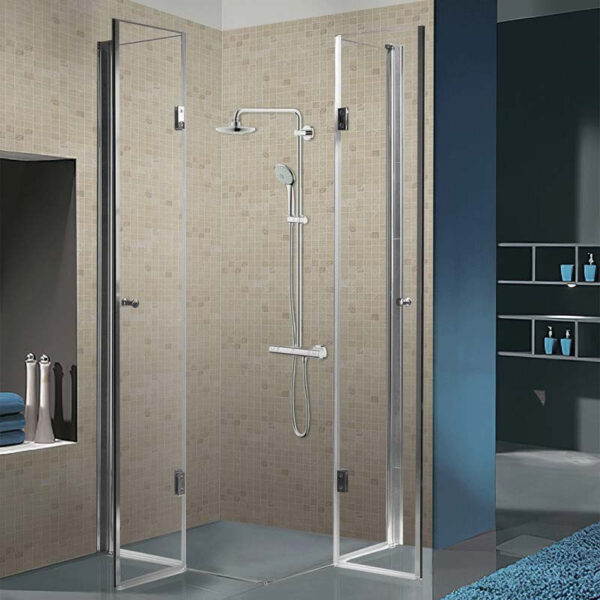 Square shower cabin R-KZ1290A Chrome 800x800mm glass 6mm
