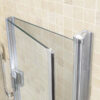 Square shower cabin R-KZ1290A Chrome 800x800mm glass 6mm
