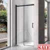 Shower door sliding KZ09B black 1050-1100mm glass 8mm