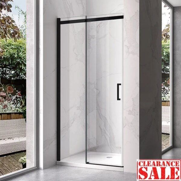 Shower door sliding KZ09B black 1050-1100mm glass 8mm