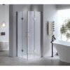 Square shower cabin R-KZ1290B Chrome 900x900mm glass 6mm