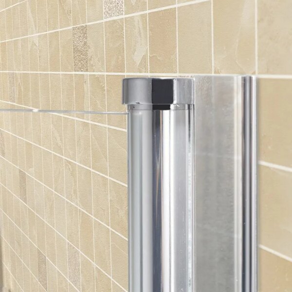 Square shower cabin R-KZ1290B Chrome 900x900mm glass 6mm