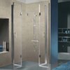 Square shower cabin R-KZ1290B Chrome 900x900mm glass 6mm