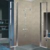 Square shower cabin R-KZ1290B Chrome 900x900mm glass 6mm