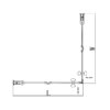 Square shower cabin R-KZ1290B Chrome 900x900mm glass 6mm