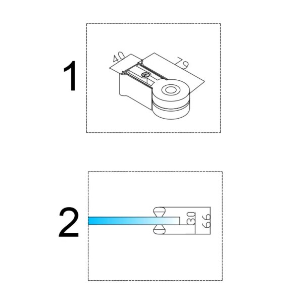 Square shower cabin R-KZ1290B Chrome 900x900mm glass 6mm