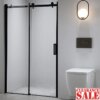 Shower door sliding SH03B black 950-1000mm