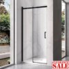 Shower door sliding KZ09D black 1250-1300mm glass 8mm