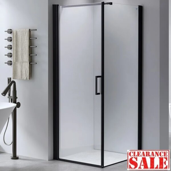 Square shower cabin R-BS04A Black 800x800mm
