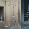 Square shower cabin R-KZ1290C Chrome 1000x1000mm glass 6mm