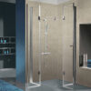 Square shower cabin R-KZ1290C Chrome 1000x1000mm glass 6mm