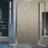 Square shower cabin R-KZ1290C Chrome 1000x1000mm glass 6mm