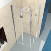 Square shower cabin R-KZ1290C Chrome 1000x1000mm glass 6mm
