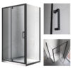Rectangular shower cabin S-KZ07D Black 1200x1000mm